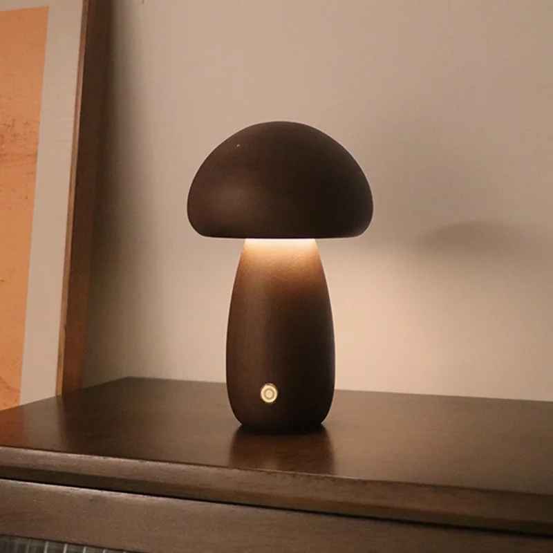 Lampe champignon Eco-design de Type B Couleur Noyer