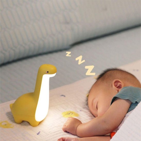 Veilleuse bébé | Dino Nuit Douce de couleur jaune