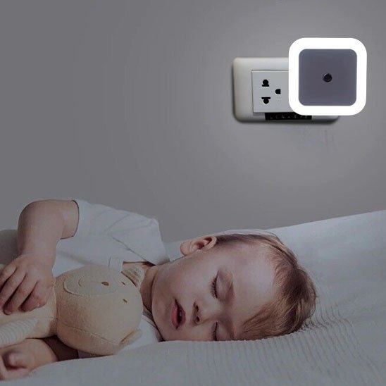 La veilleuse bébé | Intelligente de couleur blanche, éclaire un enfant endormi