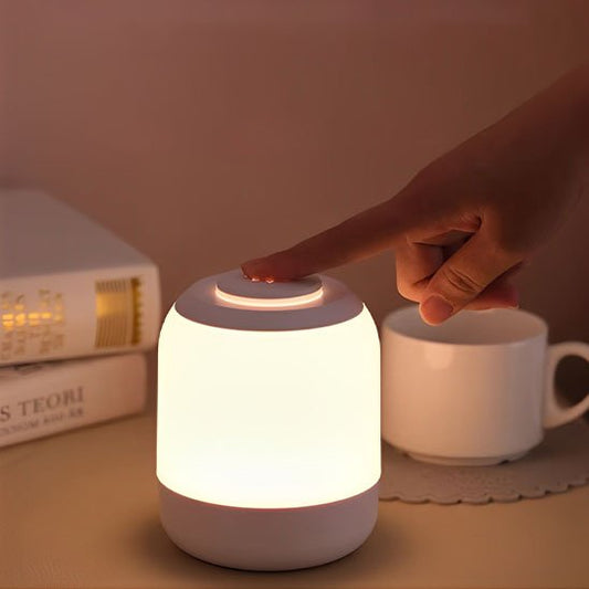 Lampe de chevet tactile | LumiTouch-Reactive avec un doigt qui pèse sur le dessus pour changer l'intensité