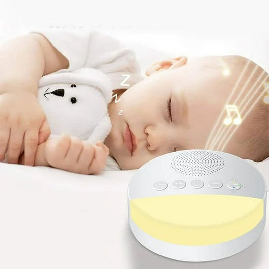 Un bébé dort au son de la veilleuse bruit blanc | DreamSleep qui émet un douce lumière